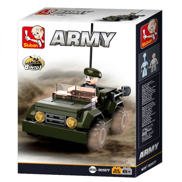 Sluban Army Jeep - 82 PCS